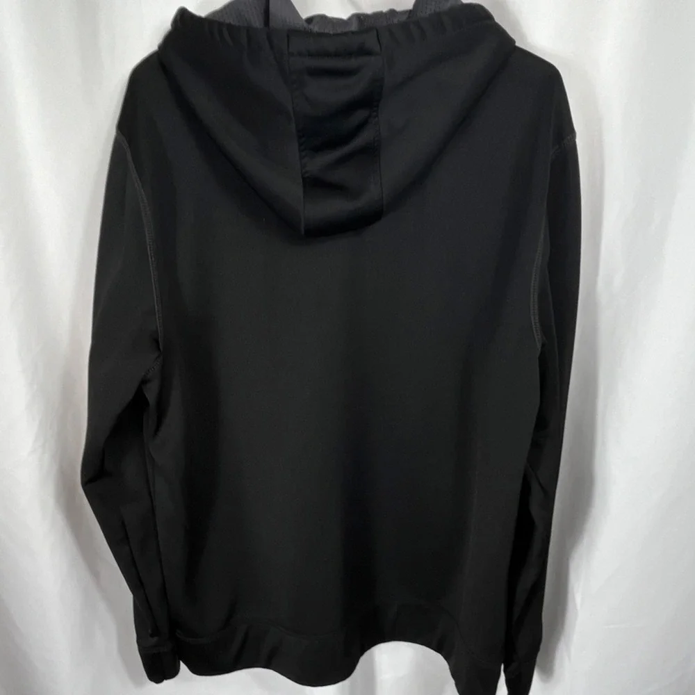 AND1 Men's Black Graphic Print Fleece Pullover Hoodie w/‎ Pockets Size Large